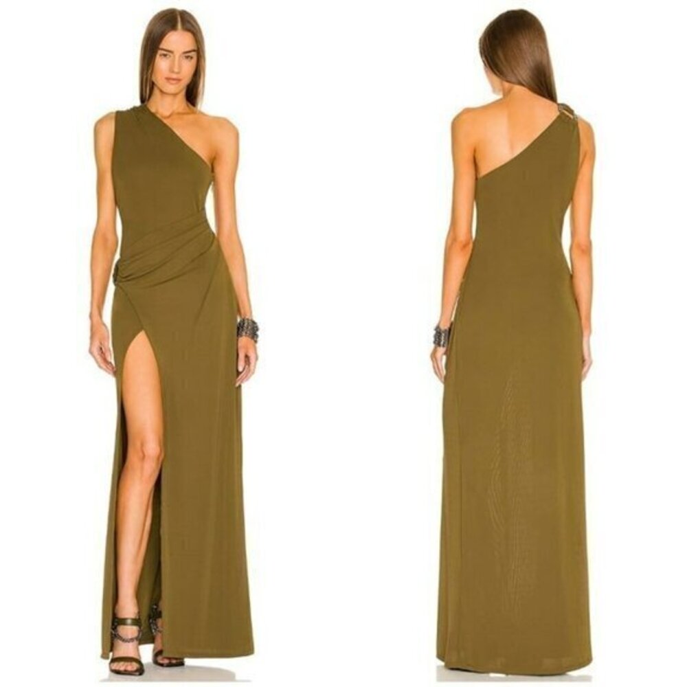 DUNDAS xREVOLVE Crawford Maxi Dress - Khaki Green